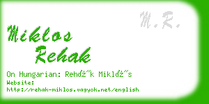 miklos rehak business card